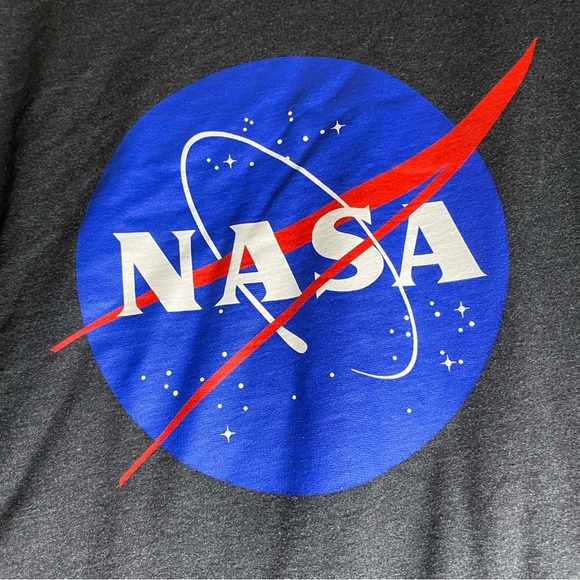 NASA Sweatshirt Mens Black Pullover Long Sleeve Crew Neck Graphic Logo XXL - Picture 3 of 8